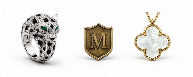 Marken-Schmuck — Cartier, Bulgari, Wempe Markenpunzen