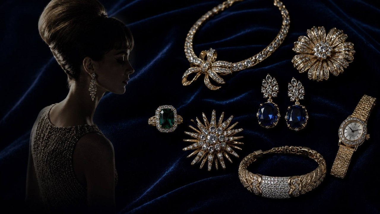 Mid-Century-Schmuck: Hollywood-Glamour der 50er und 60er Jahre, Brillanten und Saphire in Gelbgold