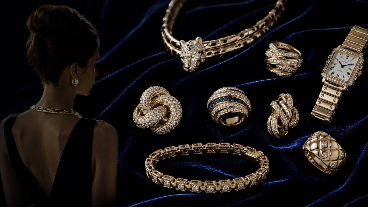 Modern-Luxus-Schmuck: Cartier-Panthère-Ära der 70er bis 90er, Gelbgold und Diamanten