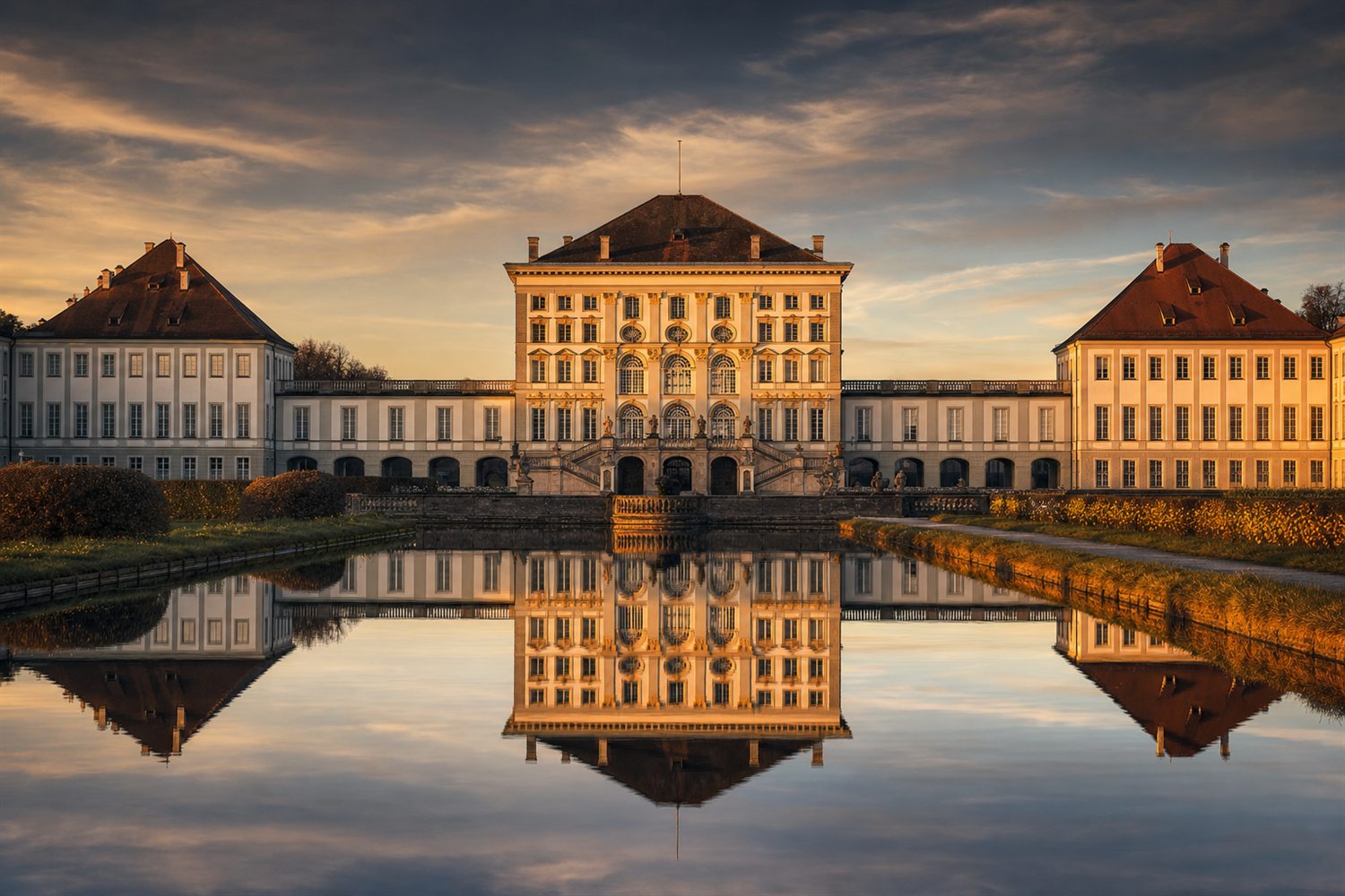 Die T&uuml;rme der M&uuml;nchner Frauenkirche &uuml;ber den D&auml;chern der Altstadt im Abendlicht &ndash; Diamant-Ankauf Region M&uuml;nchen