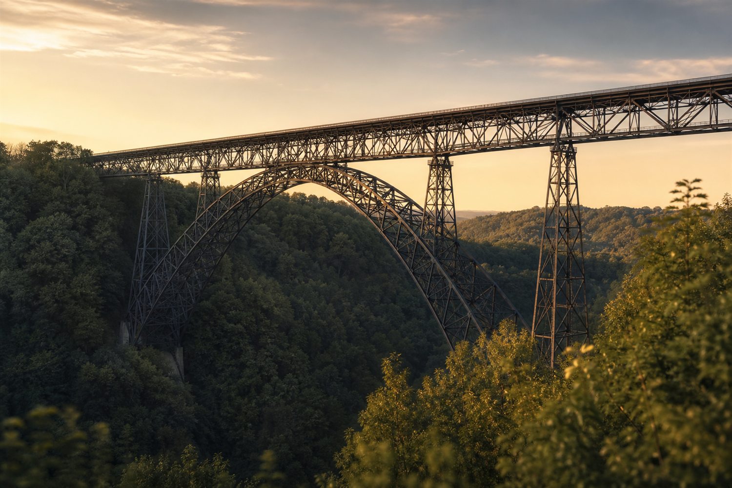 Die beiden gotischen T&uuml;rme des Remscheider Doms &uuml;ber dem Rhein im Abendlicht &ndash; Diamant-Ankauf Region Remscheid