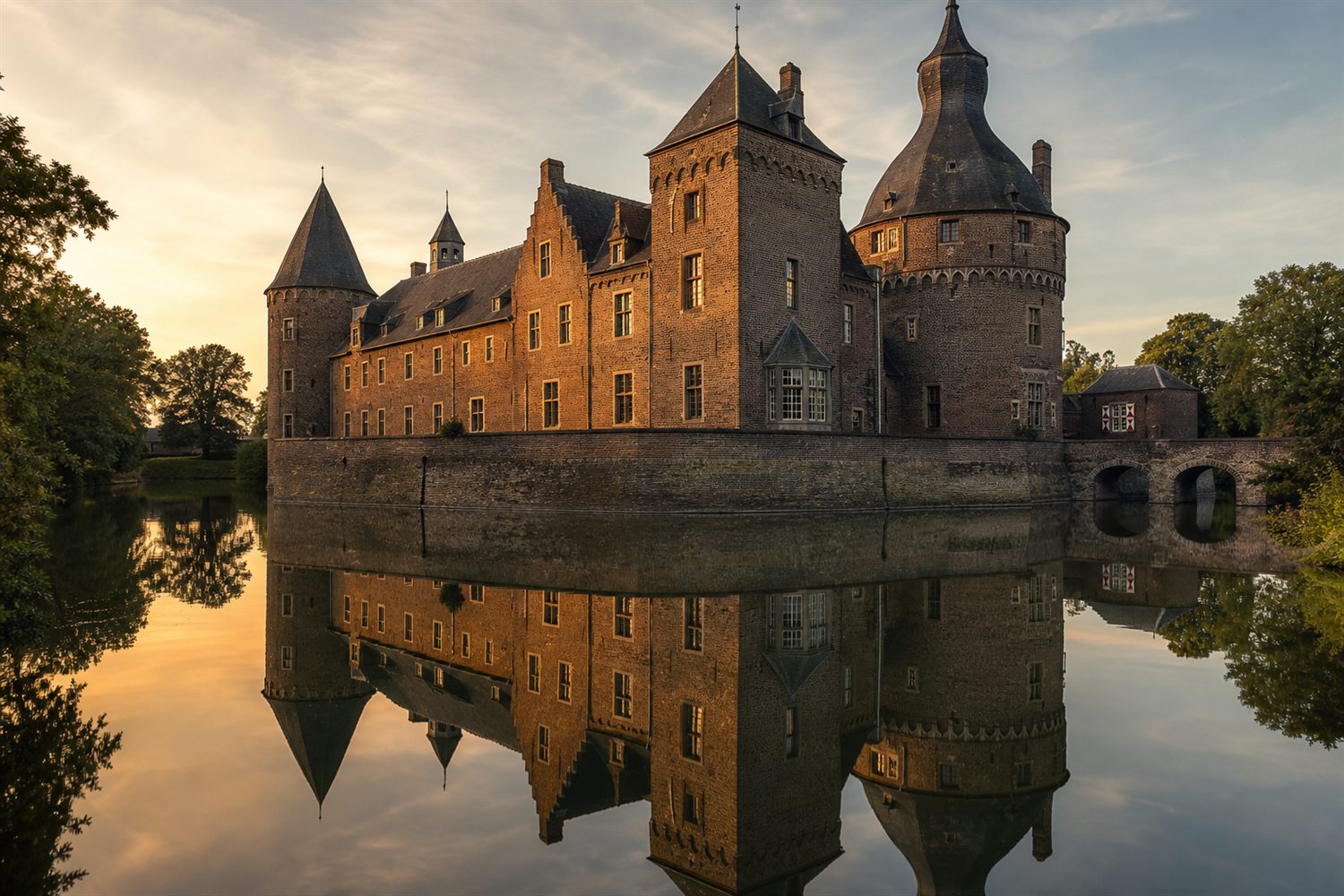Der Krefelder Dom und die Altstadt am Rheinufer bei Morgenlicht &ndash; Silberankauf Region Krefeld