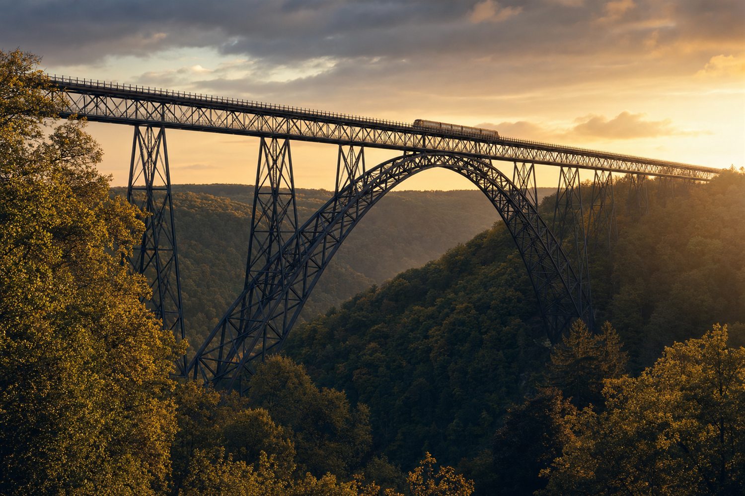 Der Remscheider Dom im Abendlicht &uuml;ber dem Rhein &ndash; Uhren-Ankauf Region Remscheid