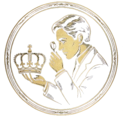 Kronjuwelier Wappen — Marcel Querl mit Krone im Kreismedaillon